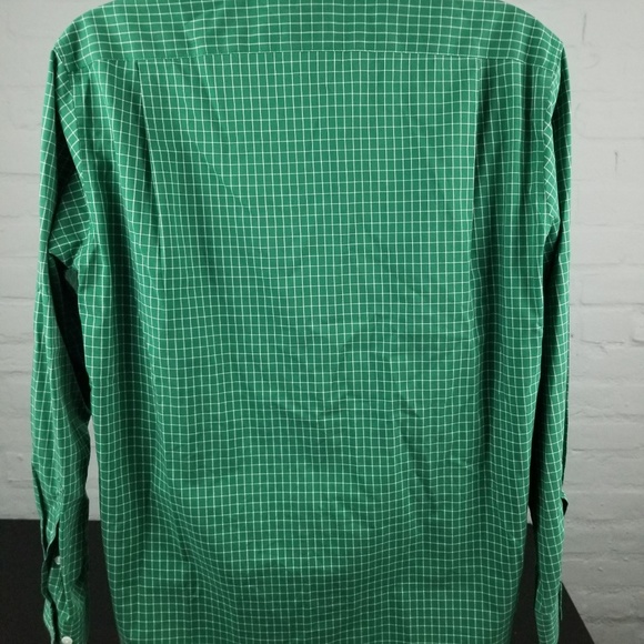 LL BEAN Mens Green Windowpane Sz M Traditional Fit - Picture 7 of 8
